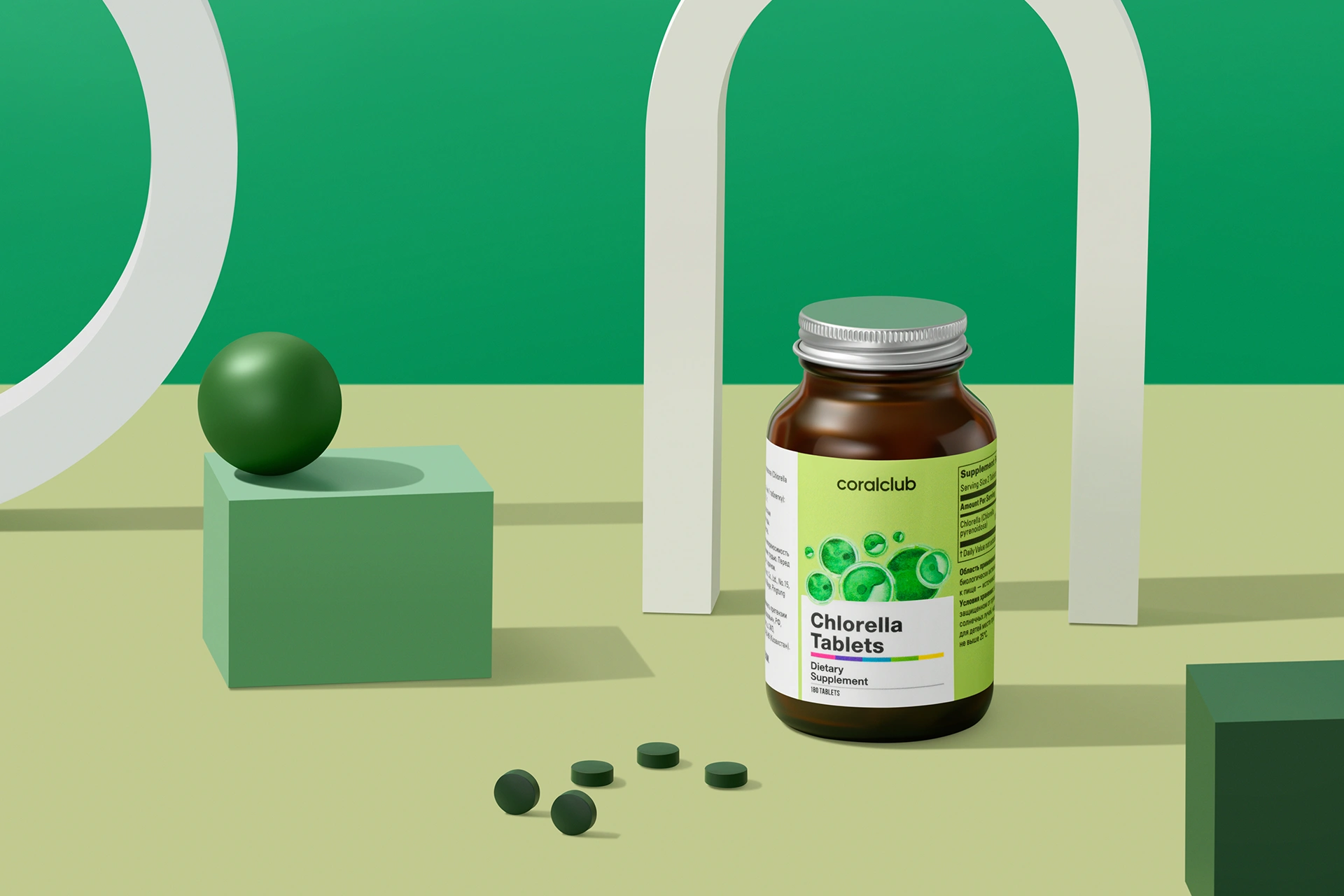 Chlorella Tablets Klorella İçeren Takviye Edici Gıda