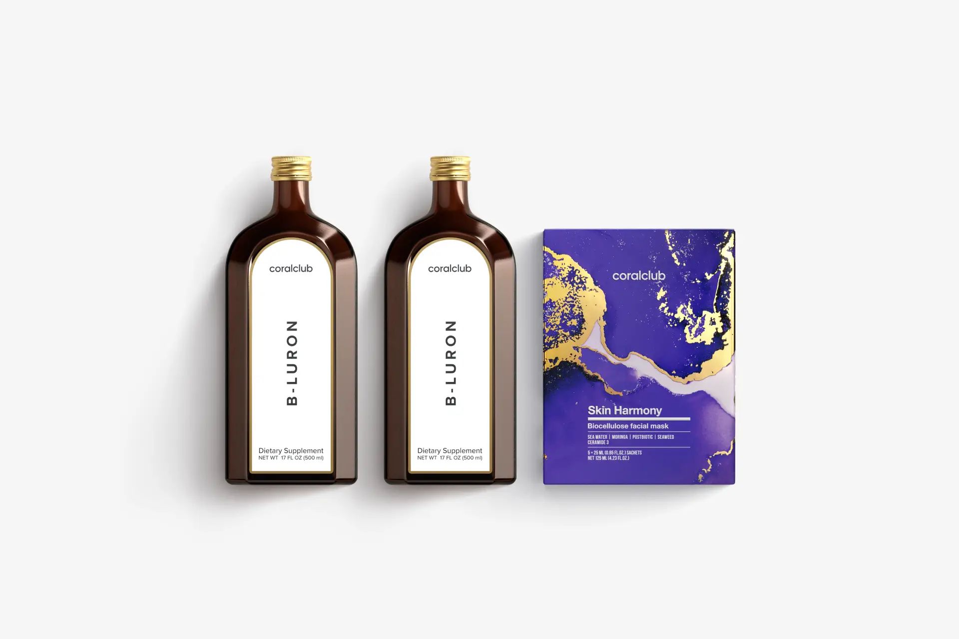 B-Luron + Skin Harmony Biyoselüloz yüz maskesi (5 maske)
