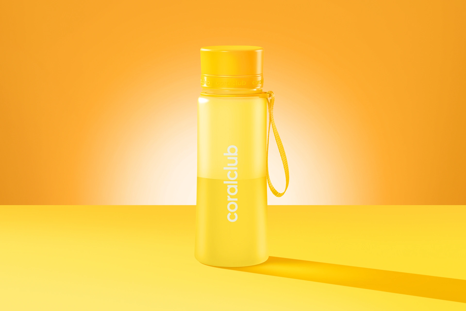 Coralclub plastik şişe, sarı