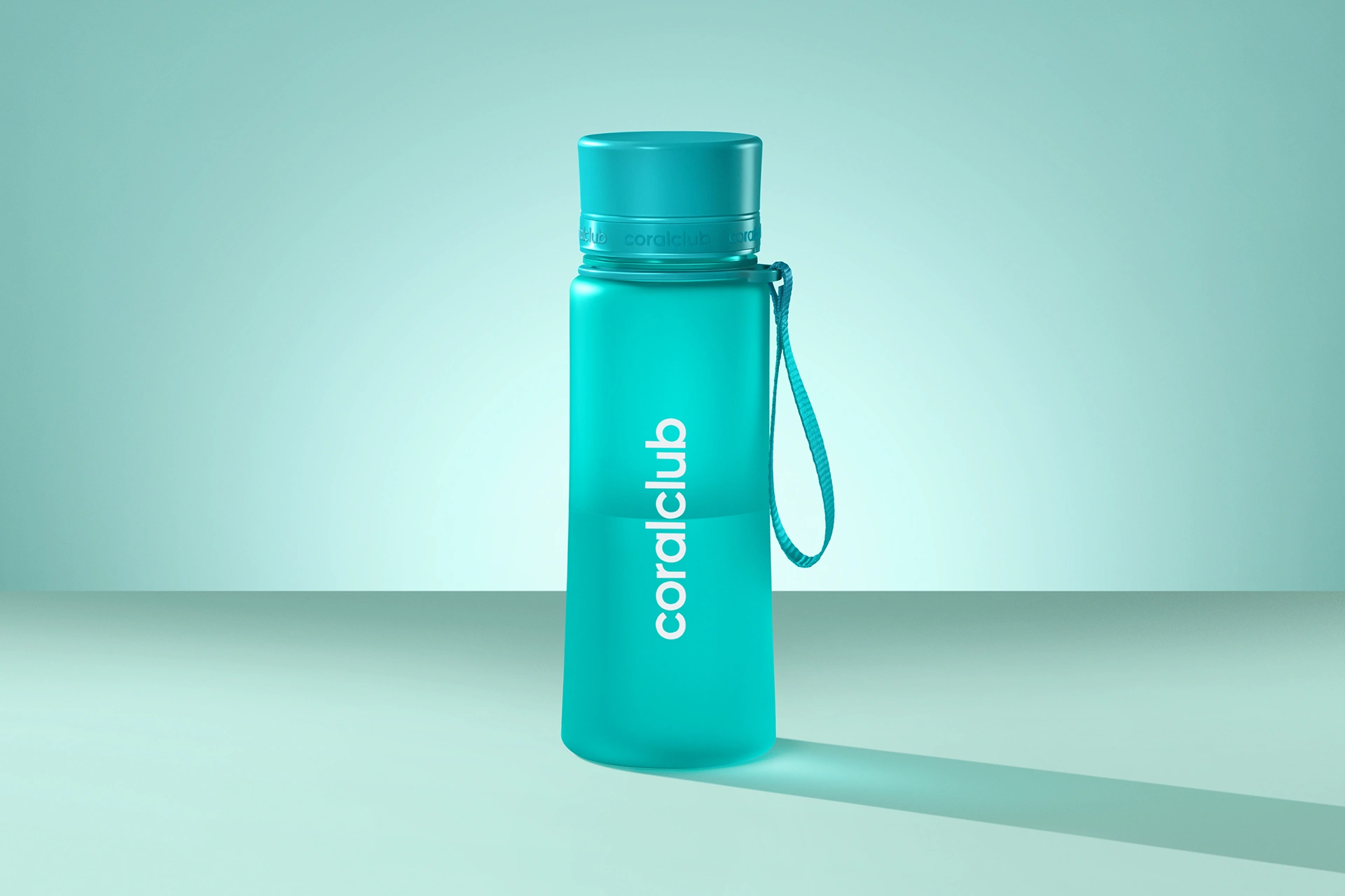 Coralclub plastik şişe, mavi