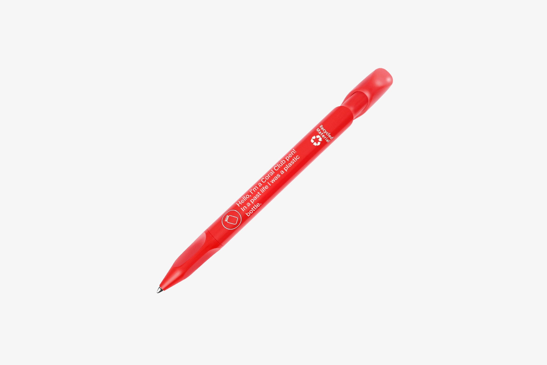 Recycled plastic pen coralclub